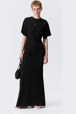 Weekday Gathered Short-Sleeved Maxi Dress