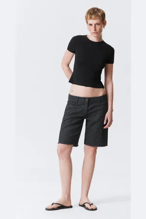 Weekday Checked Knee-Length Cotton Twill Shorts