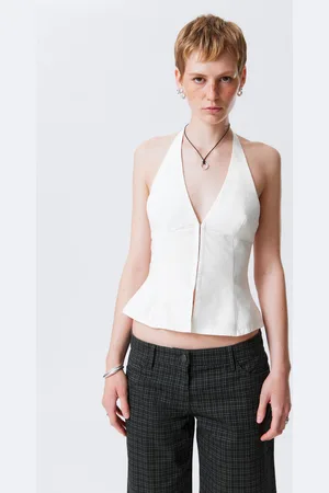 Weekday Tie-Back Hook-and-Eye Halterneck Top