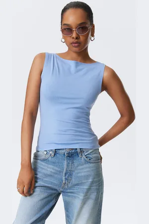 Weekday Annie Soft Sleeveless Boat-Neck Top