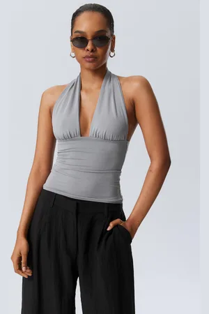 Weekday Deep Halterneck Top