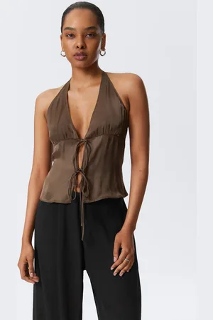 Weekday Tie-Front Halterneck Top