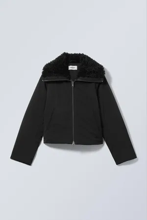 Weekday Short Fur Collar Jacket