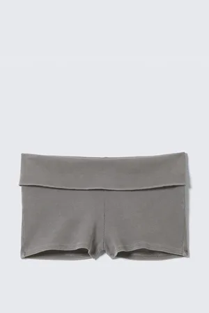 Weekday Folded Ribbed Cotton Hot Pants