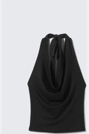 Weekday Waterfall Drape Halter Top