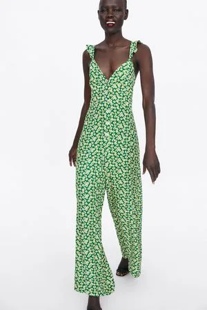 Zara Printed strappy jumpsuit